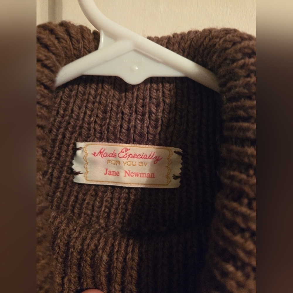 NWOT | Hand Knit Sleeveless Sweater Turtleneck Tank Top | Color: Chocolate Brown - Picture 6 of 12